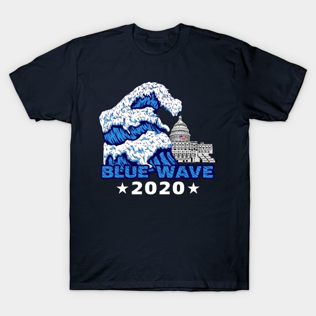 Blue Wave 2020 Graphic Design T-Shirt by Midlife50